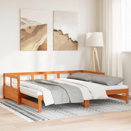vidaXL Slaapbank onderschuifbed matras 90x190 cm grenenhout, Huis en Inrichting, Slaapkamer | Bedden, Nieuw, Verzenden
