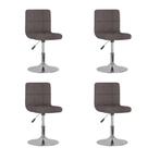 vidaXL Eetkamerstoelen 4 st draaibaar stof taupe, Huis en Inrichting, Verzenden, Nieuw