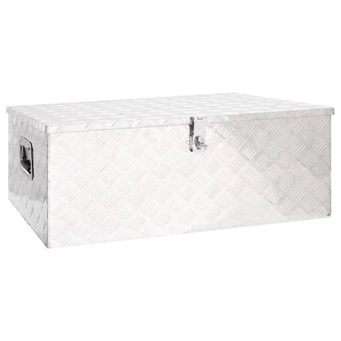 vidaXL Opbergbox 100x55x37 cm aluminium zilverkleurig, Doe-het-zelf en Bouw, Gereedschapskisten, Nieuw, Verzenden