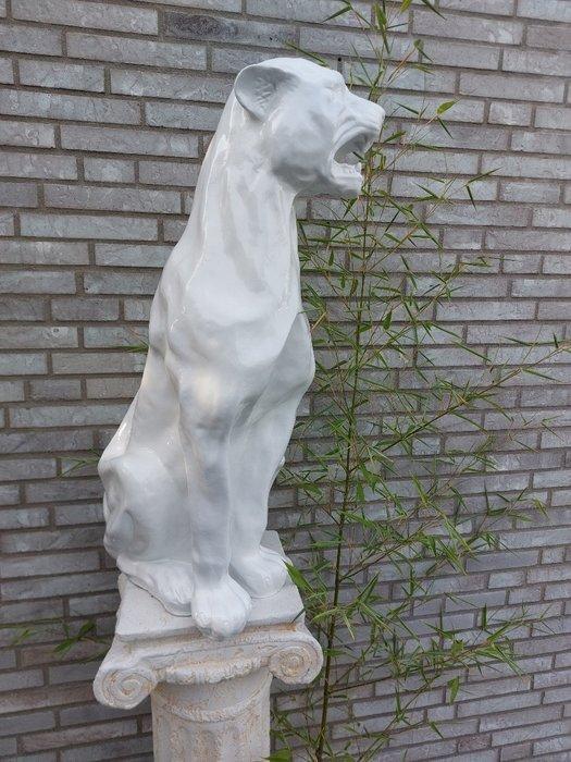 Beeld, 80 cm high garden statue panther in bronze color - 80, Antiek en Kunst, Curiosa en Brocante