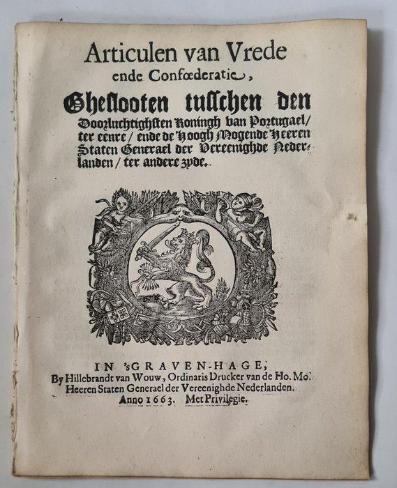 Anon - Articulen van vrede ende confœderatie...tussen, Antiek en Kunst, Antiek | Boeken en Manuscripten