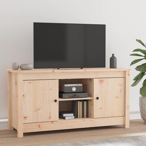 vidaXL Meuble TV 103x36,5x52 cm Bois de pin massif, Maison & Meubles, Armoires | Mobilier de télévision, Neuf, Envoi