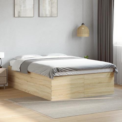 vidaXL Bedframe bewerkt hout sonoma eikenkleurig 120x200 cm, Huis en Inrichting, Slaapkamer | Bedden, Nieuw, Verzenden