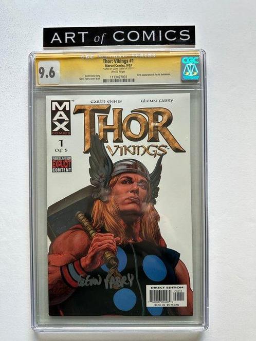 Thor: Vikings #1 - Signed By Glenn Fabry - 1st Appearance, Boeken, Strips | Comics