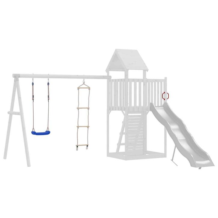 vidaXL Schommelzitje met touwladder polyetheen blauw, Kinderen en Baby's, Speelgoed | Buiten | Speeltoestellen, Nieuw, Verzenden