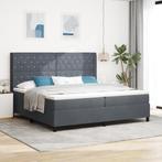 vidaXL Box Spring Bed met Matras & LED Donkergrijs 200x200, Huis en Inrichting, Verzenden, Nieuw