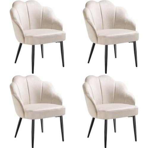 tectake Cocktail stoel Hellen, gestoffeerd met fluwelen bekl, Huis en Inrichting, Stoelen, Verzenden