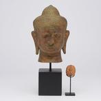 sculptuur, NO RESERVE PRICE - Sculpture Buddha Head - 30 cm, Antiek en Kunst