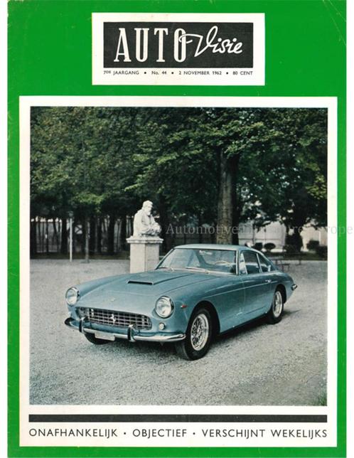 1962 AUTOVISIE MAGAZINE 44 NEDERLANDS, Livres, Autos | Brochures & Magazines, Enlèvement ou Envoi