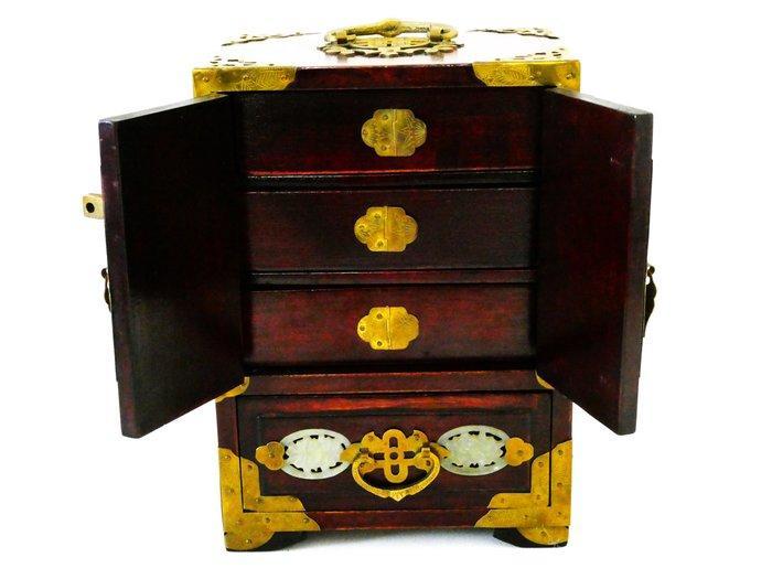 Handvervaardigd - Boîte à bijoux - Petit meuble en bois, Antiquités & Art, Curiosités & Brocante