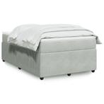 vidaXL Boxspring met matras fluweel lichtgrijs 120x200 cm, Huis en Inrichting, Slaapkamer | Bedden, Verzenden, Nieuw