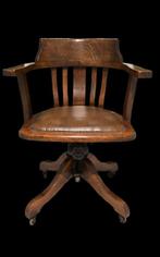 Bureaustoel - Gietijzer, Hout - antieke bureaustoel 1920