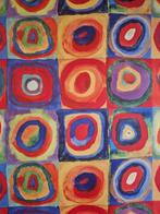 NEW Tessuto Kandinsky Vierkanten met concentrische cirkels