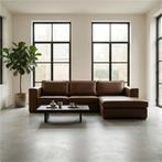 Leren hoekbank Fine - 3 zits + longchair, Huis en Inrichting, Ophalen of Verzenden, Modern, 300 cm of meer, Nieuw