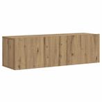 Eiken Tv-meubel Wand - Retour Deal - Bewerkte Look - Dire..., Huis en Inrichting, 100 tot 150 cm, Verzenden, Nieuw, Minder dan 100 cm