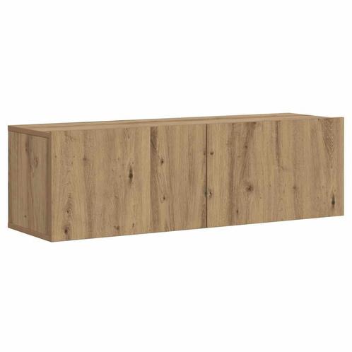 Eiken Tv-meubel Wand - Retour Deal - Bewerkte Look - Dire..., Huis en Inrichting, Kasten |Televisiemeubels, 25 tot 50 cm, Nieuw
