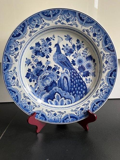Groot Delft blauw wandbord - Porceleyne Fles - Assiette à, Antiquités & Art, Antiquités | Verre & Cristal