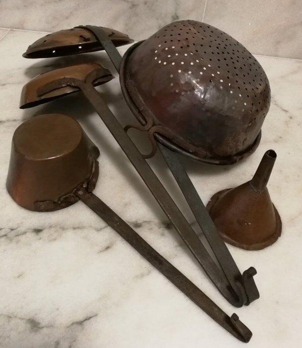 Werktuig (5) - Antieke koperen gereedschappen, Antiek en Kunst, Curiosa en Brocante