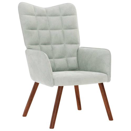 vidaXL Relaxstoel fluweel lichtgrijs, Huis en Inrichting, Fauteuils, Nieuw, Verzenden