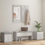 vidaXL Garderobe set bewerkt hout betongrijs, Verzenden, Nieuw