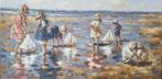 Francis Cristaux (1950) - Weekend à la mer, Antiek en Kunst, Kunst | Schilderijen | Klassiek