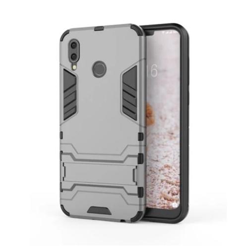 iPhone X - Robotic Armor Case Cover Cas TPU Hoesje Grijs +, Télécoms, Téléphonie mobile | Housses, Coques & Façades | Apple iPhone