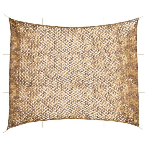 vidaXL Camouflagenet met opbergzak 729x602 cm zandkleurig, Sport en Fitness, Schietsport-accessoires, Nieuw, Verzenden