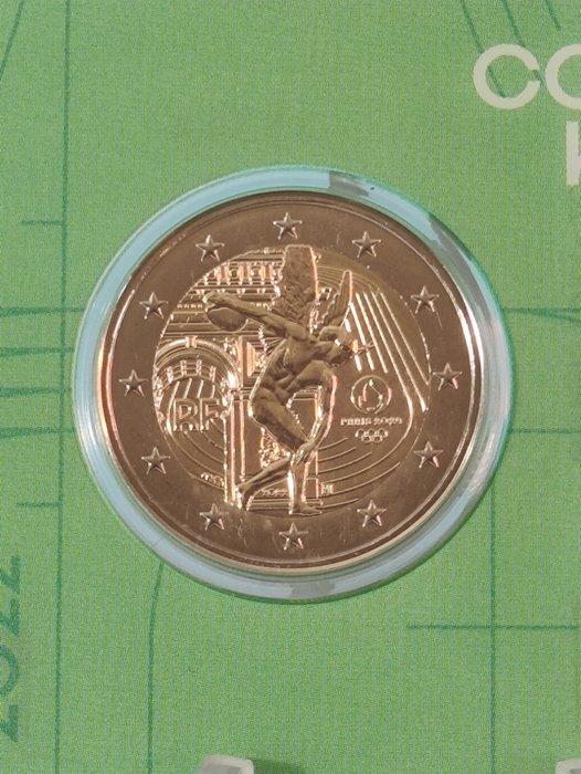 Frankrijk. 2 Euro 2022 Parigi 2024 (5 coincards) (Zonder, Postzegels en Munten, Munten | Europa | Euromunten