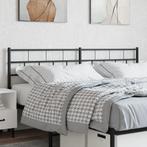 vidaXL Hoofdbord 200 cm metaal zwart, Huis en Inrichting, Slaapkamer | Bedden, Verzenden, Nieuw