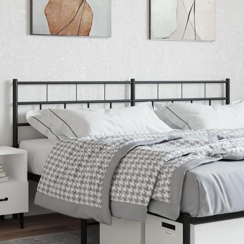vidaXL Hoofdbord 200 cm metaal zwart, Huis en Inrichting, Slaapkamer | Bedden, Nieuw, Verzenden