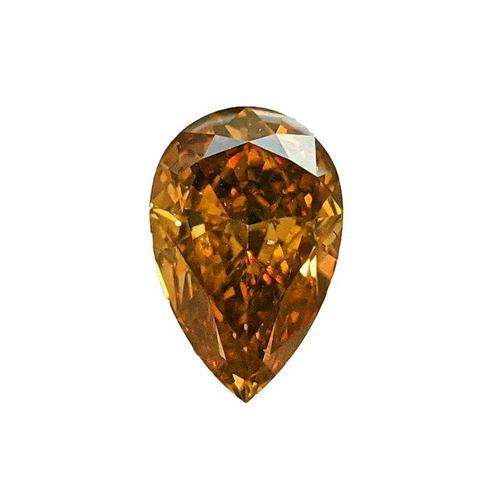 1 pcs Diamant  (Natuurlijk gekleurd)  - 1.10 ct - Peer -, Handtassen en Accessoires, Edelstenen