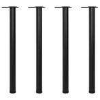 vidaXL Tafelpoten in hoogte verstelbaar zwart 870 mm 4 st, Verzenden, Nieuw