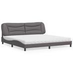 vidaXL Bed met matras kunstleer grijs 200x200 cm, Verzenden, Nieuw