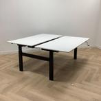 Drentea duo slingerbureau, 160x80 cm, wit - zwart, Huis en Inrichting, Bureaus, Gebruikt, Bureau