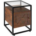 Nachtkastje Kidderminster 40x43x60,5cm - Industrieel hout do, Maison & Meubles, Tables | Tables d'appoint, Verzenden