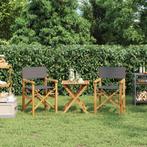 vidaXL Regisseursstoelen inklapbaar 2 st massief teakhout, Tuin en Terras, Verzenden, Nieuw