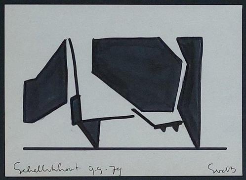 Siep Van Den Berg (1913-1998) - Geometrische Koe, Antiquités & Art, Art | Peinture | Moderne