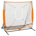 vidaXL Honkbaltrainingsnet 174x76x158,5 cm zwart, Sports & Fitness, Baseball & Softball, Verzenden