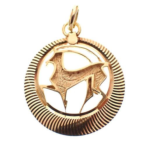 Gouden hanger Steenbok (sterrenbeeld, kettinghanger), Bijoux, Sacs & Beauté, Bracelets à breloques, Enlèvement ou Envoi