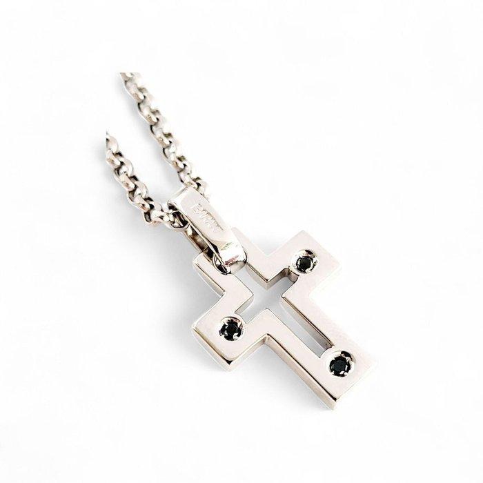 Barakà - Ketting met hanger - 18 karaat Witgoud - 0.10ct., Handtassen en Accessoires, Antieke sieraden