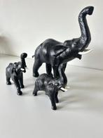 sculptuur, Olifanten leer in de stijl van Liberty of London, Antiek en Kunst