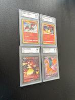 Pokémon - 4 Graded card - LANCE’S CHARIZARD V & CHARIZARD V