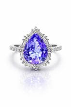 Zonder minimumprijs - Ring - 14 karaat Witgoud - 3.26ct. tw., Nieuw