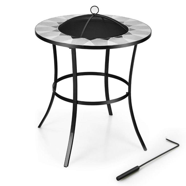 2dekans | Coast Vuurkortf met Gaasdeksel - Rond - Ø65cm x 70, Tuin en Terras, Tuinsets en Loungesets, Ophalen of Verzenden