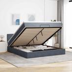 vidaXL Ottoman bed met matras en LEDs 160x200cm fluweel, Verzenden, Nieuw