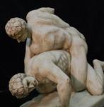 sculptuur, Lottatori, copia di una versione romana - 52 cm -