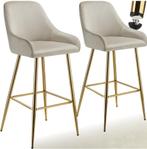 Barkrukken set van 2 - Barstoel met rugleuning - Barkruk - B, Huis en Inrichting, Verzenden, Nieuw