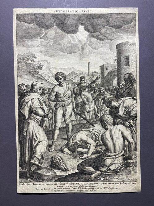 Johan Sadeler I (1550-1600) - Decollazione di Paolo, Antiek en Kunst, Antiek | Overige Antiek