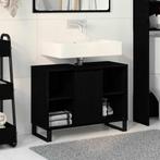 vidaXL Badkamerkast met plank Zwart eiken 80 x 33 x 60 cm, Huis en Inrichting, Verzenden, Nieuw