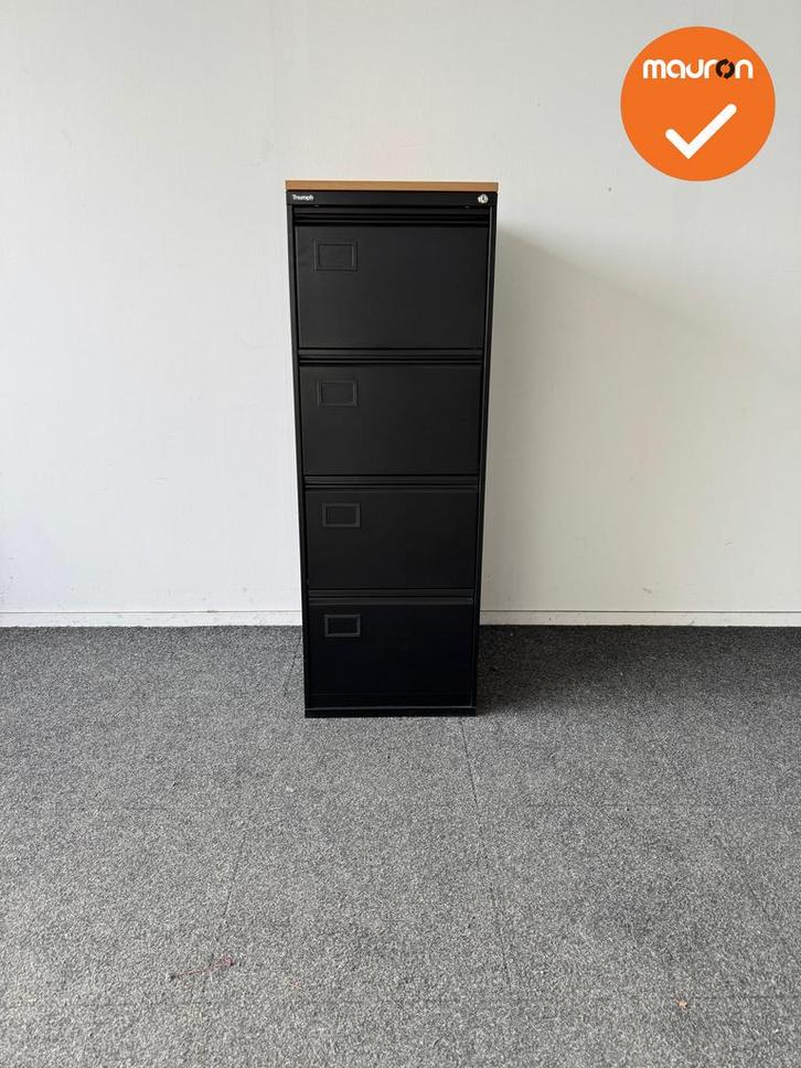 Triumph dossierkast - zwart - beuken topblad - 4 ladens - 13, Articles professionnels, Aménagement de Bureau & Magasin | Mobilier de bureau & Aménagement